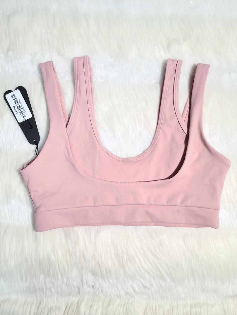Nike SKIMS Matte Double Strap Bra Pink Himalayan Women Small NEW